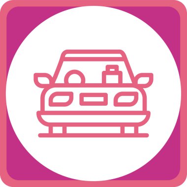 araba simgesi, vektör illüstrasyonu