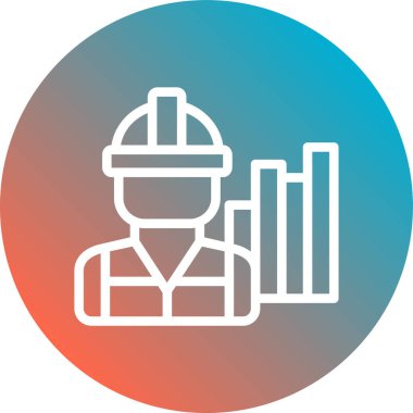 vektör inşaat mühendisi simgesi