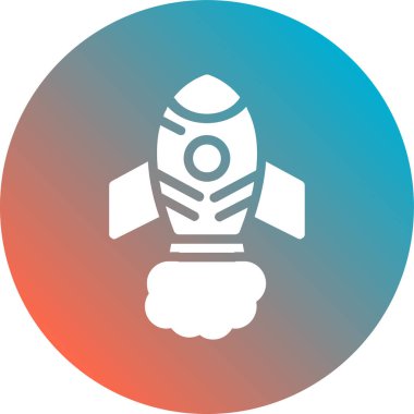 roket ikonu vektör illüstrasyonu