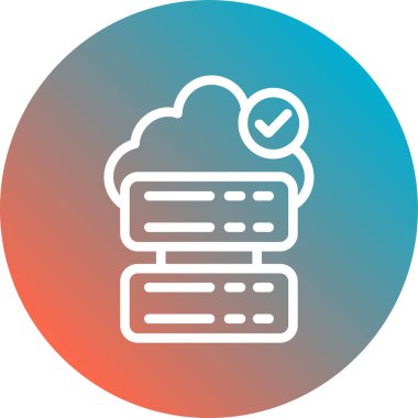 Bulut simgesi soyut arkaplan grubunda izole edildi