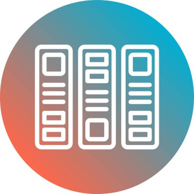 Sunucu. Web simgesi basit illüstrasyon