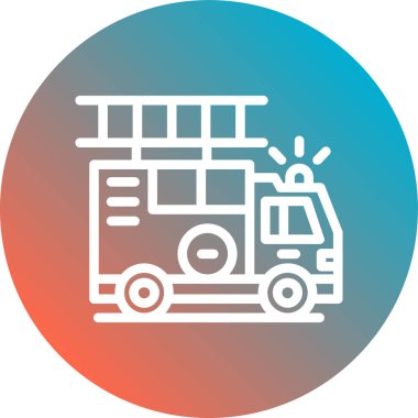 kamyon simgesi, basit tasarım vektör çizimi