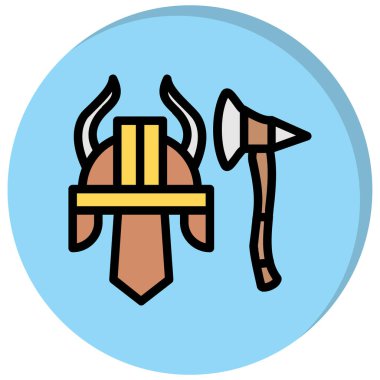 çapraz balta simgesi. Ağ için çapraz eksen vektör simgelerinin özet çizimi.