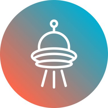 Dairedeki yuvarlak lambanın vektör simgesi