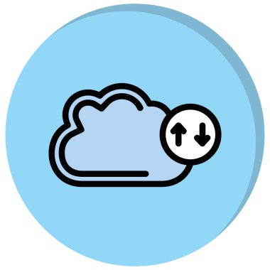 Bulut. Web simgesi basit illüstrasyon