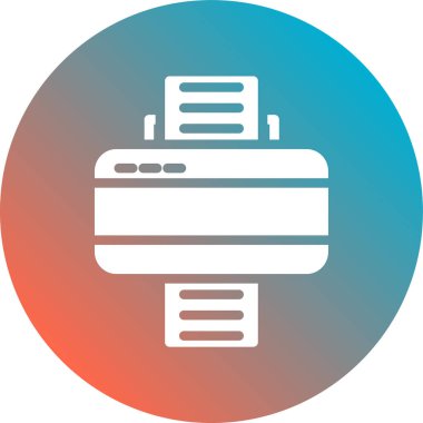 Yazıcı. Web simgesi basit illüstrasyon