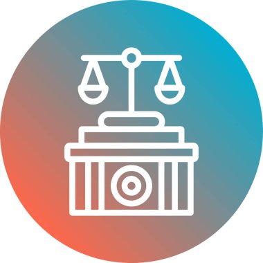 Adalet simgesinin vektör illüstrasyonu