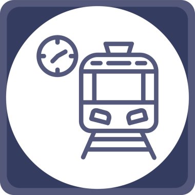 tren. Web simgesi basit illüstrasyon