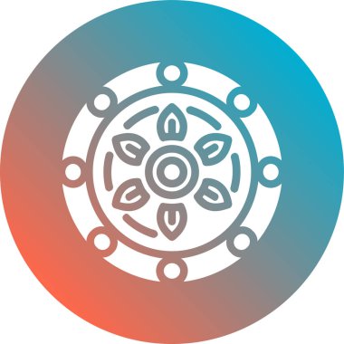 Güzel bir çiçek süslemesinin vektör çizimi