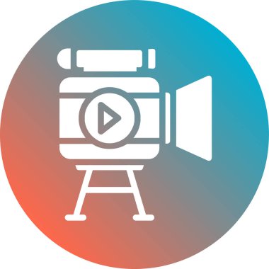 Kamera illüstrasyon tasarımı Glyph Gradyan Arkaplanı