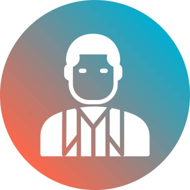 Yüz maskeli bir adam. Maskeli bir adamın vektör çizimi