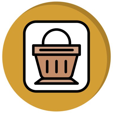 Sepet simgesi, vektör illüstrasyonu