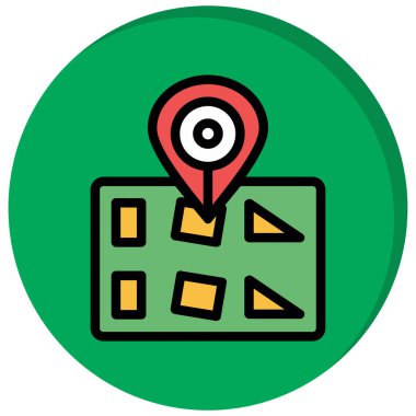 Harita iğne simgesi. vektör illüstrasyonu