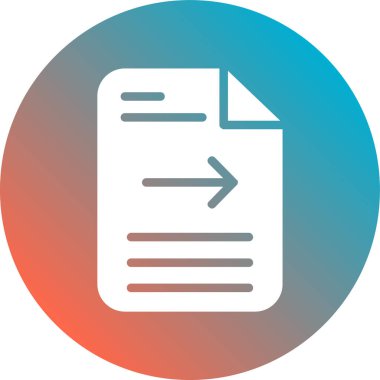 Belge düz simge vektör çizim