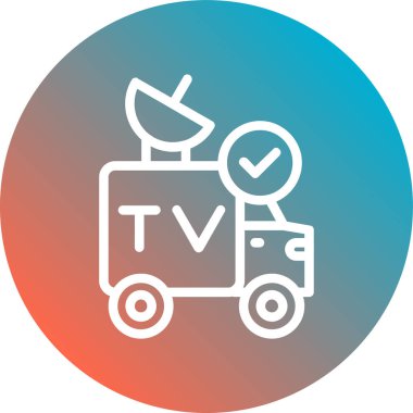 televizyon simgesini daire