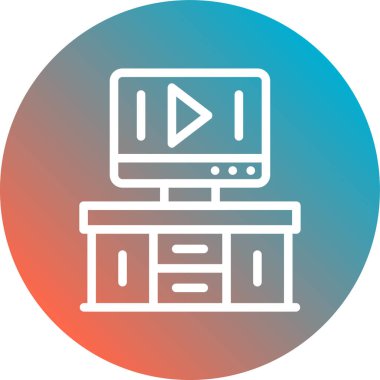 video. Web simgesi basit illüstrasyon