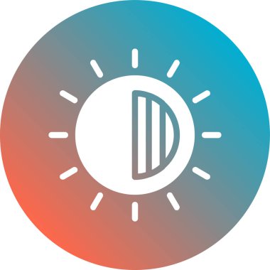 Yuvarlak bir simgenin vektör illüstrasyonu.