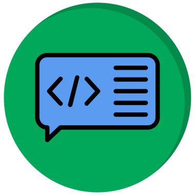 Konuşma balonu ikonu. Web tasarımı için konuşma balonu vektör simgesinin basit çizimi