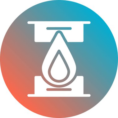 Su ve yağ damlası simgesinin vektör çizimi