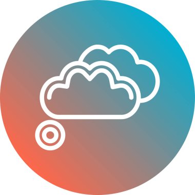 Bulut. Web simgesi basit illüstrasyon