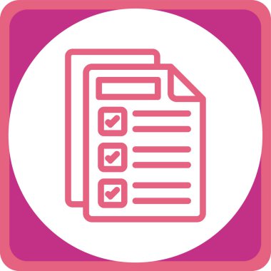 belge simgesi, vektör çizimi