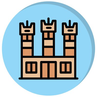 Modern yapı simgesinin vektör illüstrasyonu