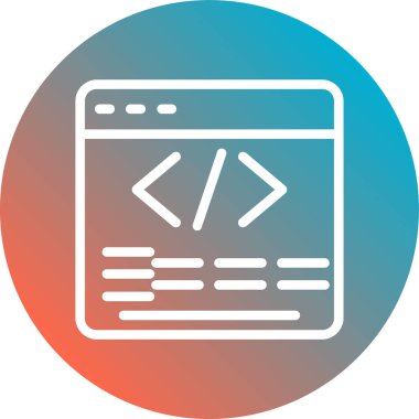 Moda biçimi izole edilmiş arkaplanda kodlama simgesi