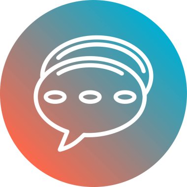 Sohbet simgesinin vektör illüstrasyonu