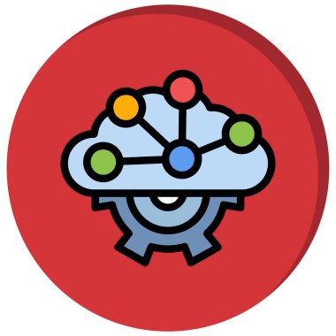 beyin ikonu vektör illüstrasyonu