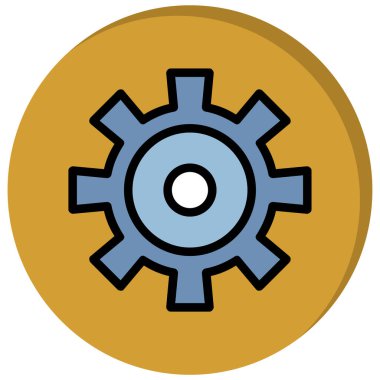 modada izole edilmiş arkaplanda dişli simgesi