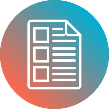 Belge. Web simgesi basit illüstrasyon