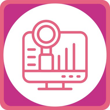 Veri Analizi modern simge, vektör illüstrasyonu