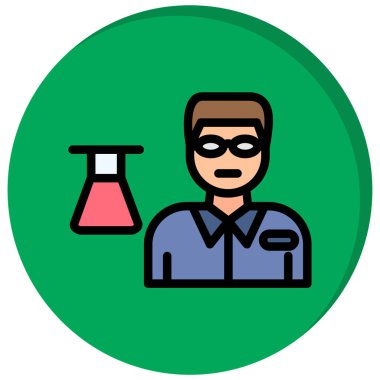 Kimyager simgesi vektör çizimi