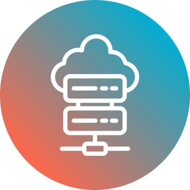 Sunucu. Web simgesi basit illüstrasyon