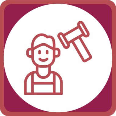 Elinde kürek olan bir kadının vektör çizimi.