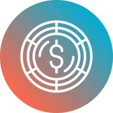 Vektör para simgesi çizimi