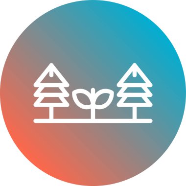 Ağaç simgesinin vektör illüstrasyonu