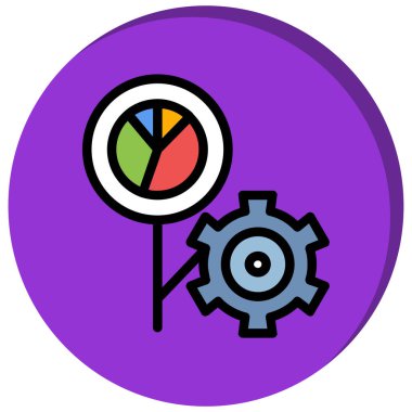 İş ve Finans renkli simge.