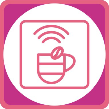 kahve ikonu vektör illüstrasyonu