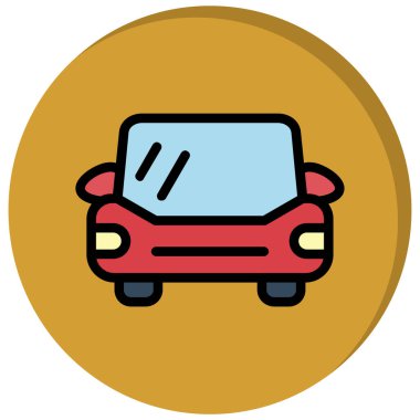 Taksi vektör simgesi. Web ve mobil için illüstrasyon.