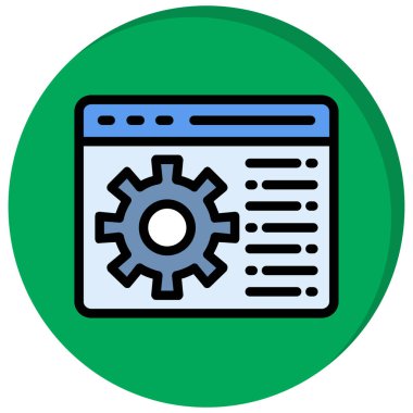 Sunucu. Web simgesi basit tasarım