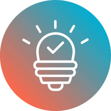 Ampul simgesi soyut bir grupta izole edildi