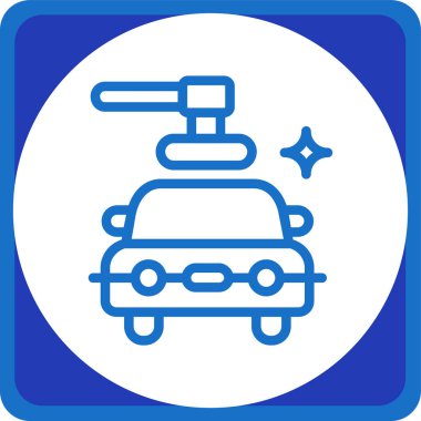 araba yıkama. Web simgesi basit illüstrasyon