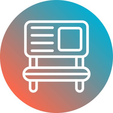 kanepe ikonu vektör illüstrasyonu