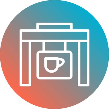 Kahve. Web simgesi basit tasarım