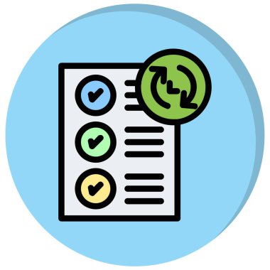 Kontrol listesi. Web simgesi basit illüstrasyon