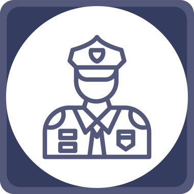 Polis ikonu. vektör tasarımı