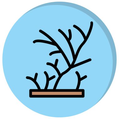 Ağaç. Web simgesi basit illüstrasyon