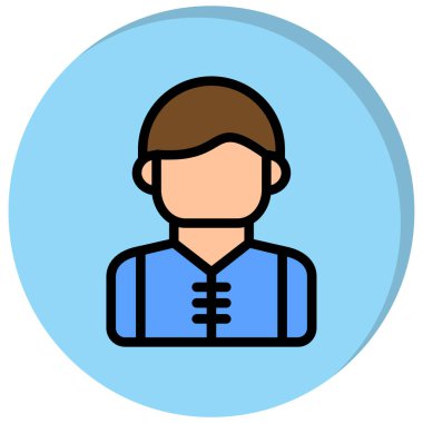 Doktor. Web simgesi basit illüstrasyon