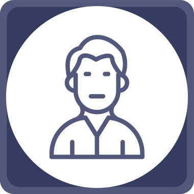 vektör tasarımında avatar adam simgesi